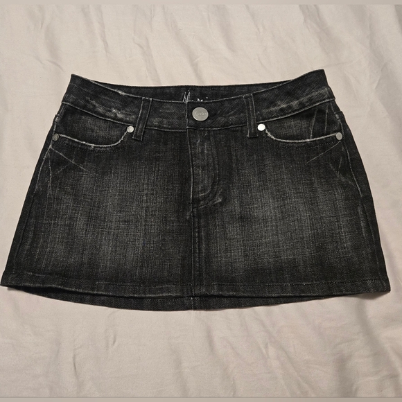 Marciano Dresses & Skirts - Marciano Black Denim Mini Skirt Size 25